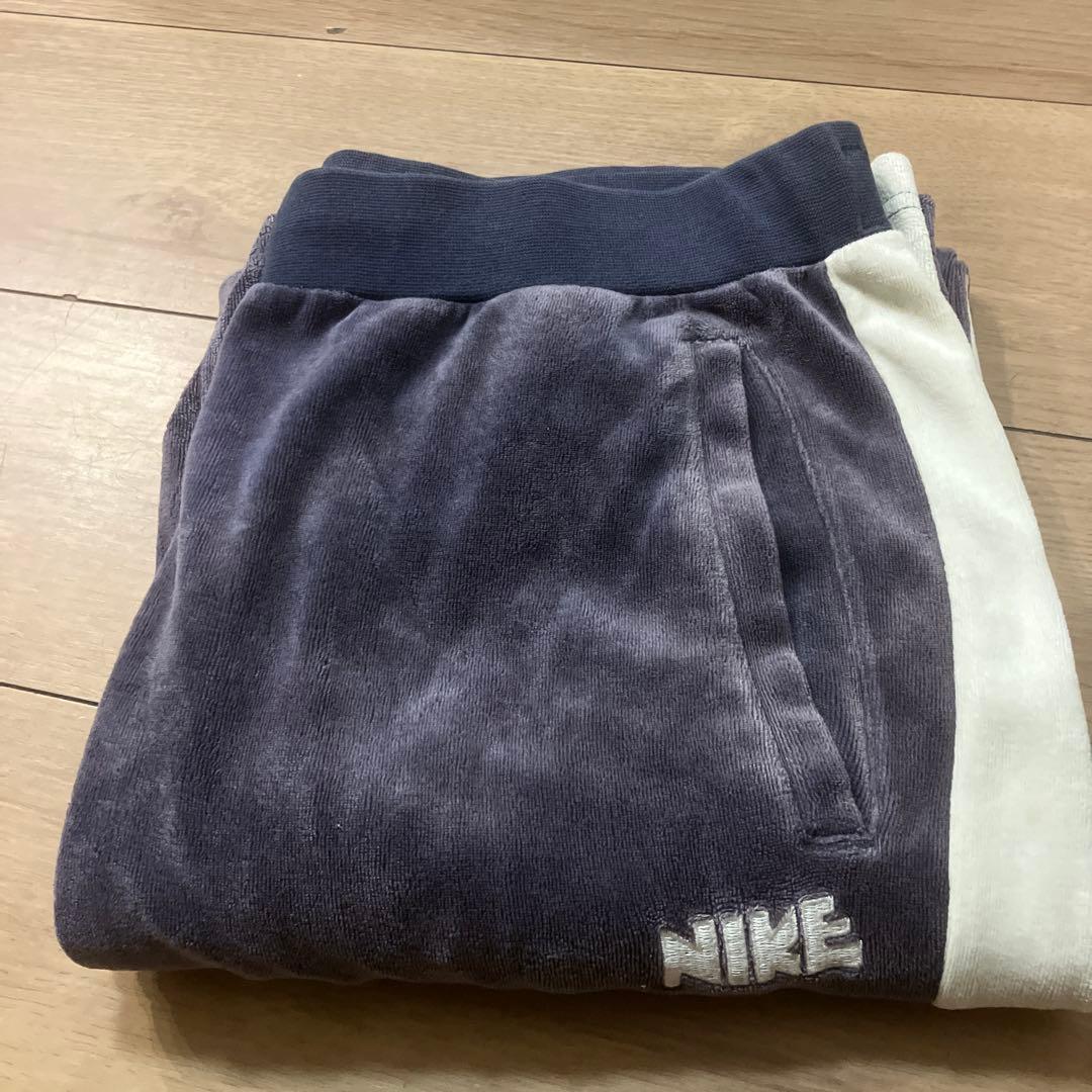 NIKE ネイビー ジャージ ベロアセットパンツ　Lサイズ　カマボコロゴ