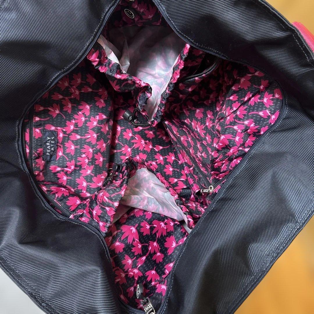 PEARLY GATES 大容量トートバッグ さくらシリーズ　ブラック/レッド