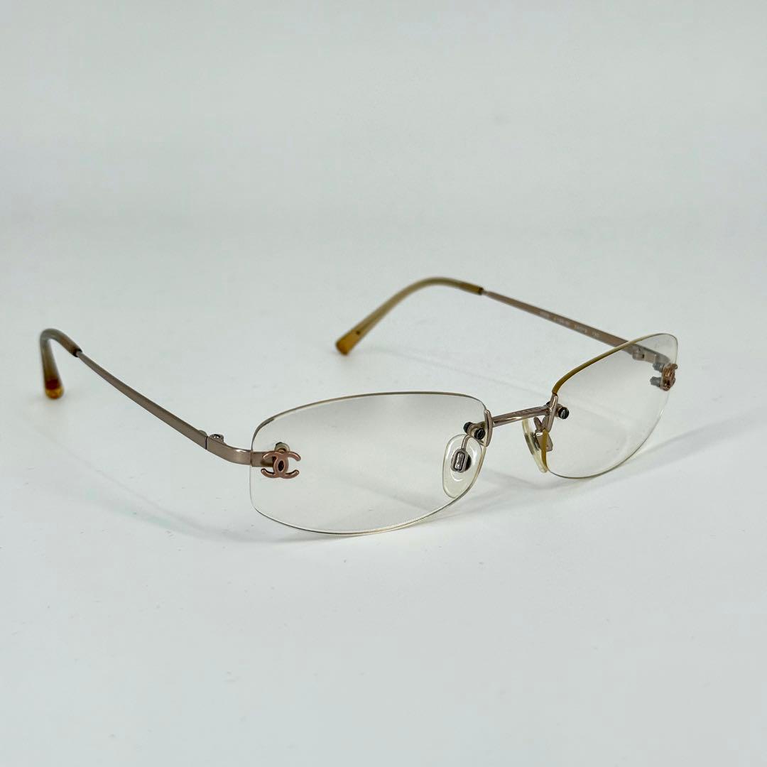 CHANEL サングラス 4002 クリアレンズ リムレス ココマーク メガネ