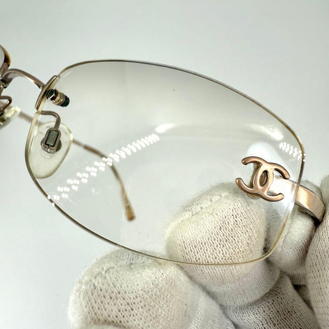 CHANEL サングラス 4002 クリアレンズ リムレス ココマーク メガネ