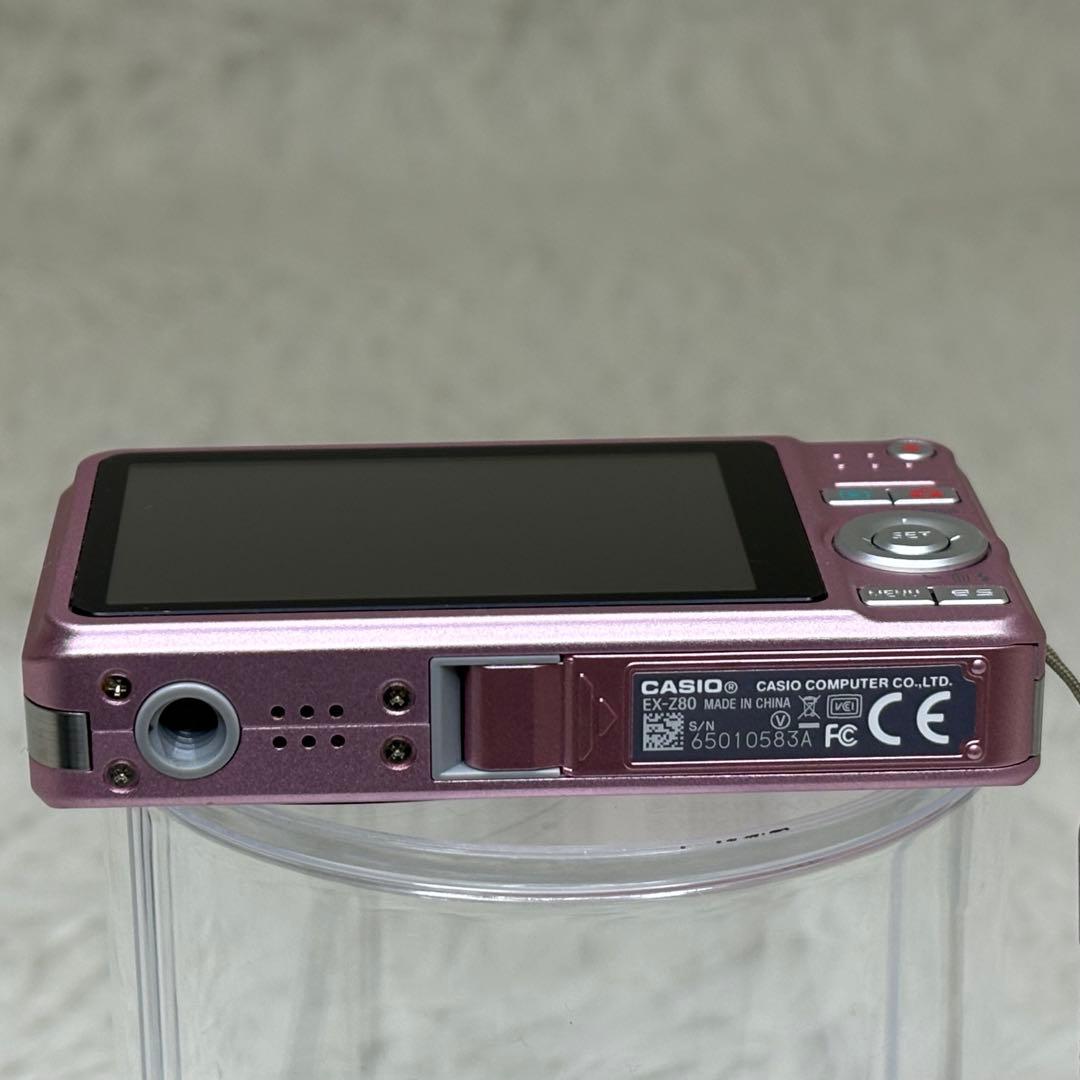 CASIO カメラ　エクシリム　EX-Z80 充電器　箱　ピンク コンデジ　可動