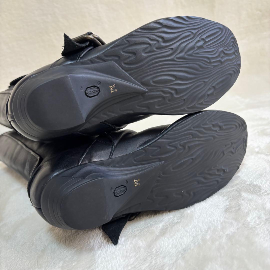 Pippi ピッピ 本革ロングエンジニアブーツ Vibram 黒 M 美品
