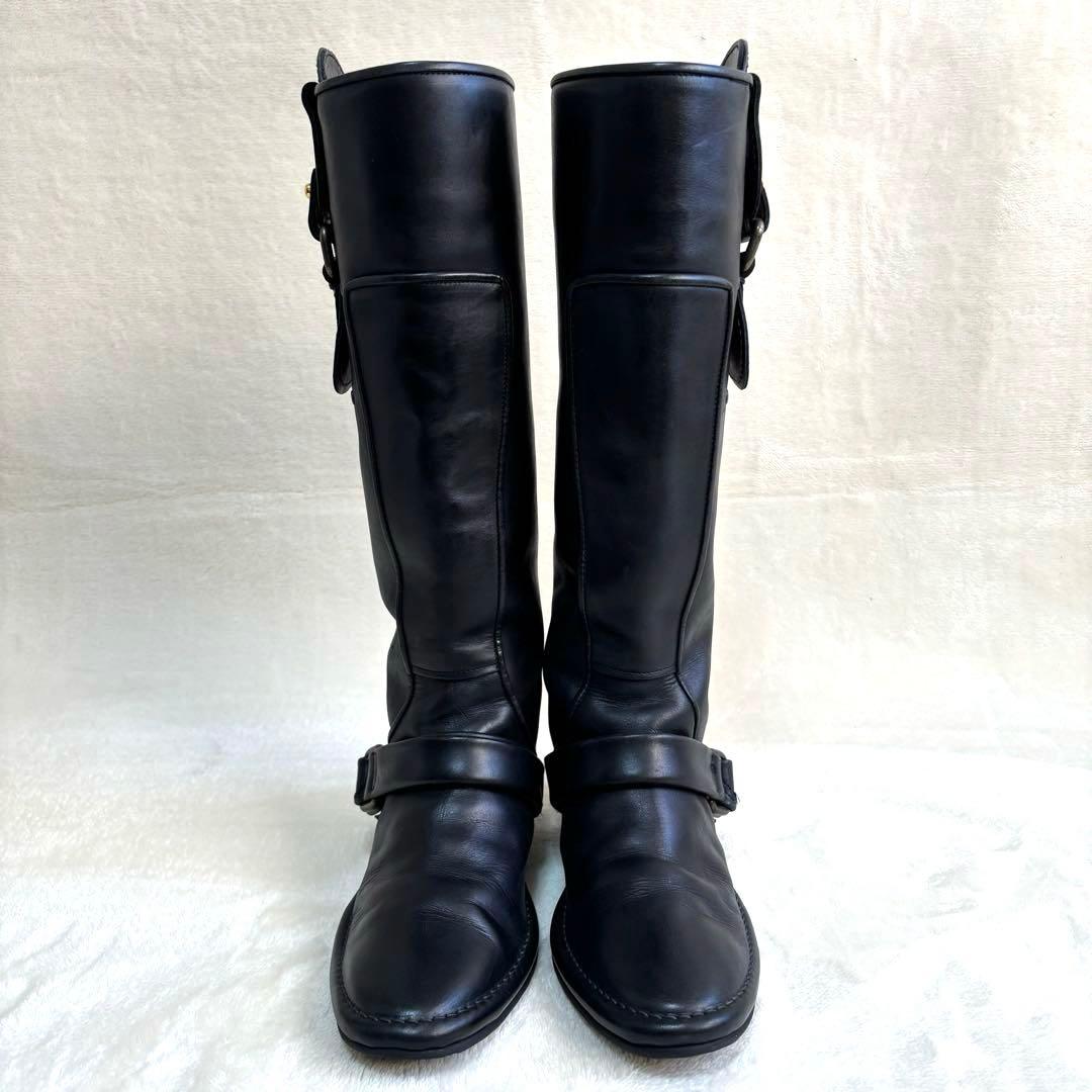 Pippi ピッピ 本革ロングエンジニアブーツ Vibram 黒 M 美品