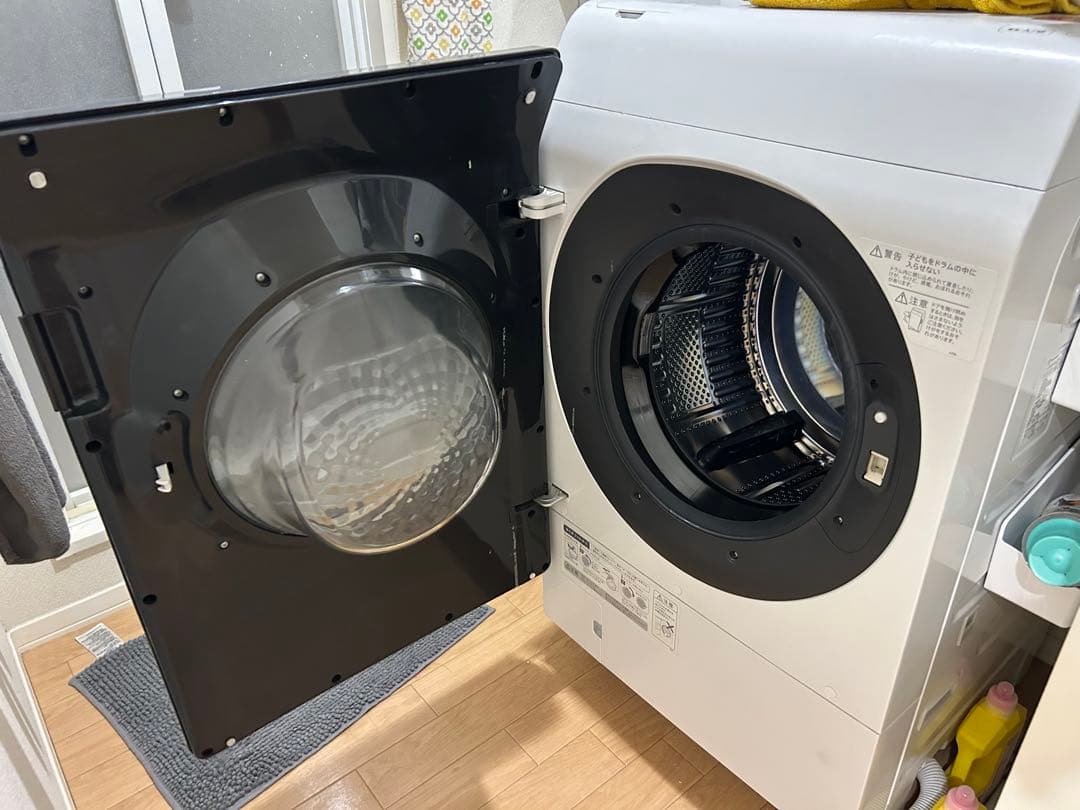 【2021年製】SHARP ガラストップ　ドラム式洗濯機11/6 ES-W113