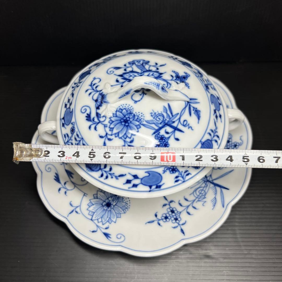 専用マイセンブルーオニオン　スープカップ&ソーサー　共箱　東な7-1221☆1F
