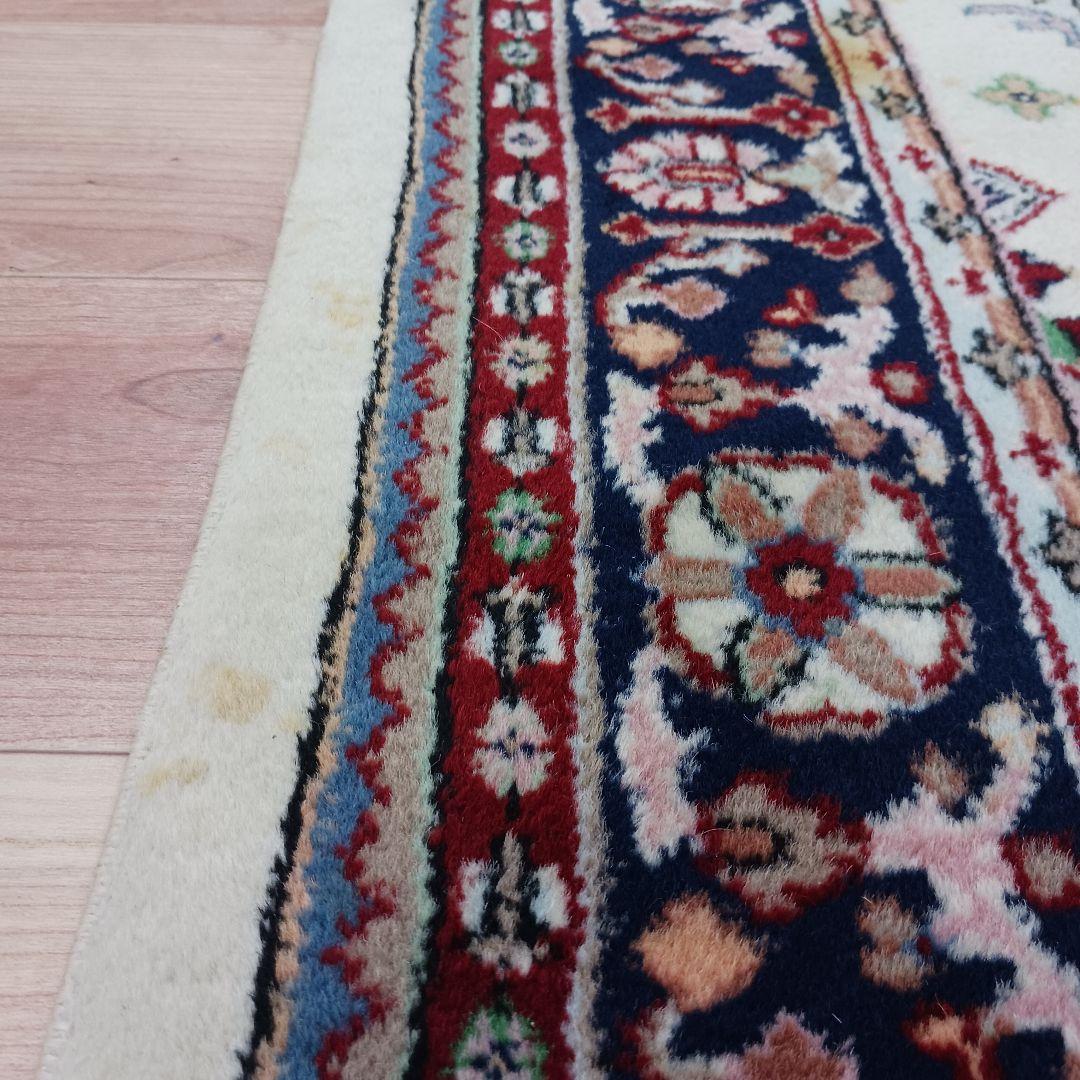 Y3059 パキスタン絨毯 182×125㎝ ウール 手織り トライバルラグ