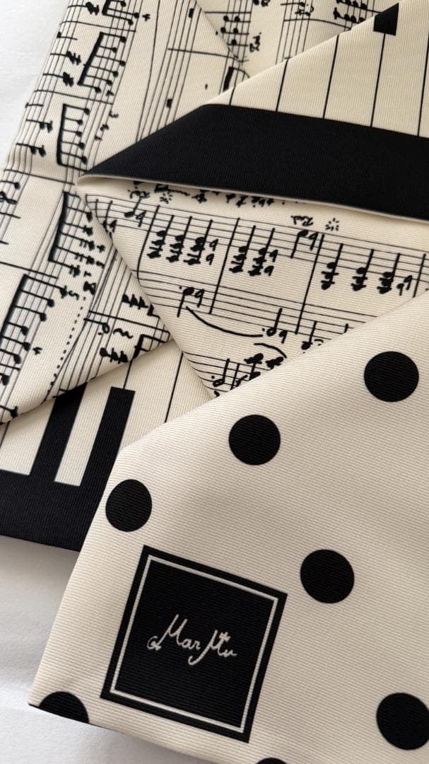 MarMu マーム　名古屋帯　ワルツ楽譜鍵盤