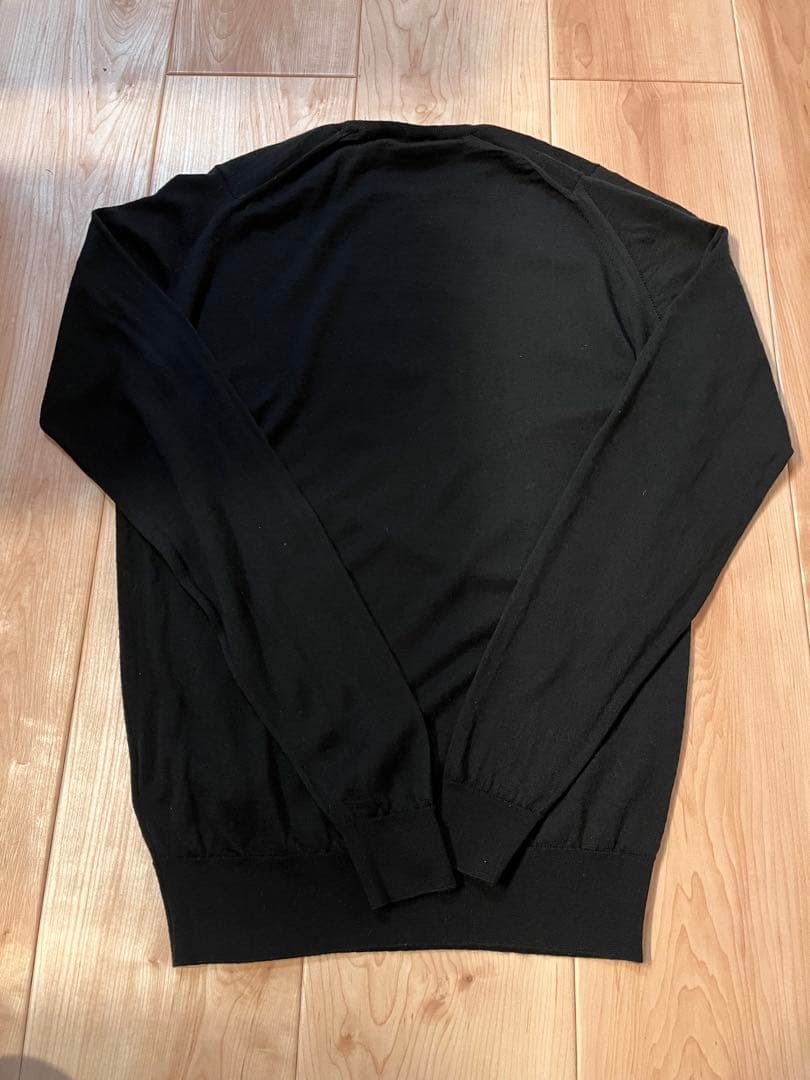 【翌日発送】JOHN SMEDLEY ブラック ニット セーター M　英国製