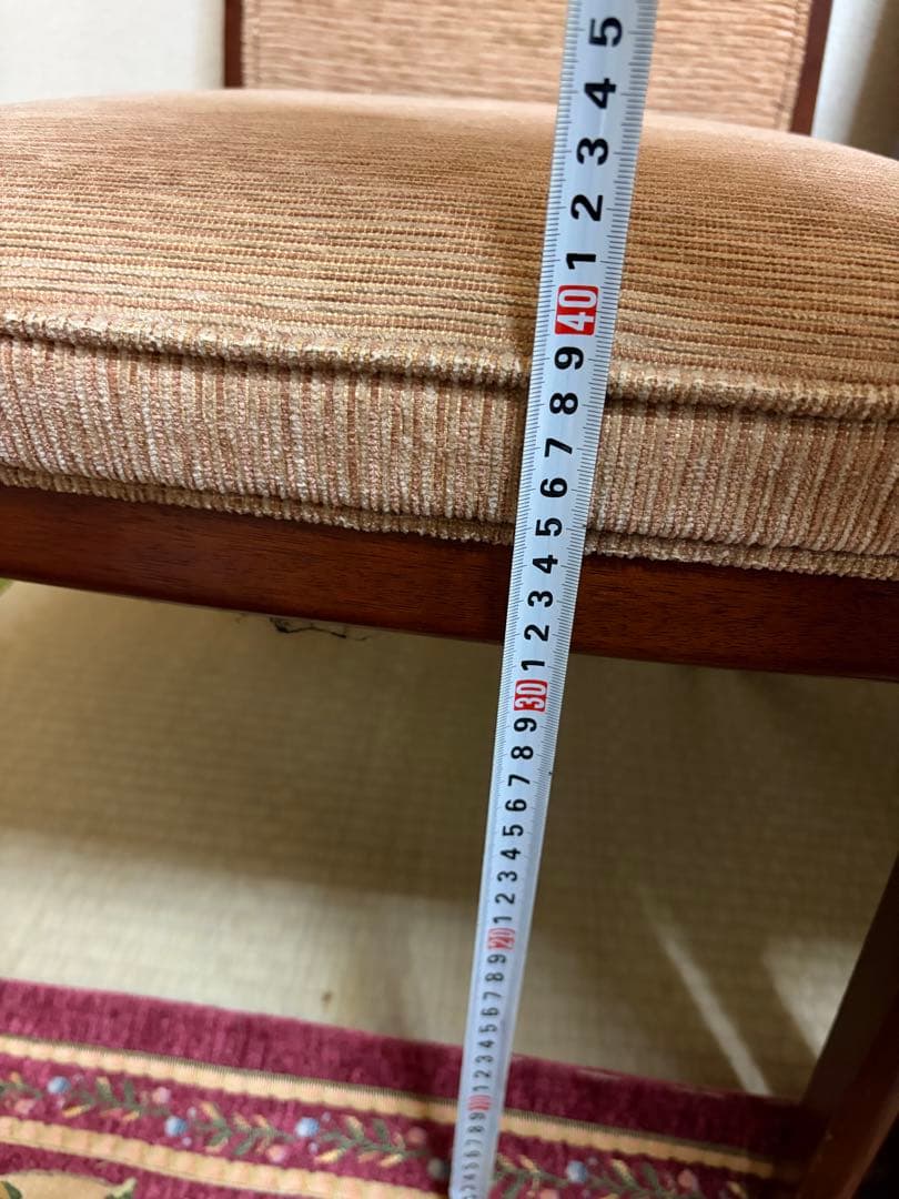 良品 maruni マルニ ストライプ柄 ダイニングチェア 2脚　埼玉引取可