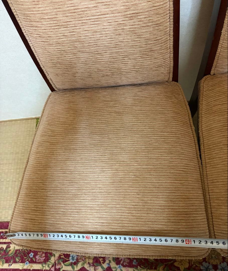 良品 maruni マルニ ストライプ柄 ダイニングチェア 2脚　埼玉引取可