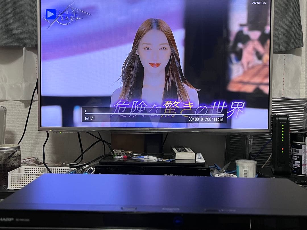 リモコン付　1TB 2番組録画　シャープ　BDレコーダー　BDーNW1200