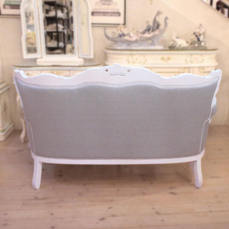 二人掛けソファ 幅190cm ロココ 白家具 ダブルソファ 602-1032