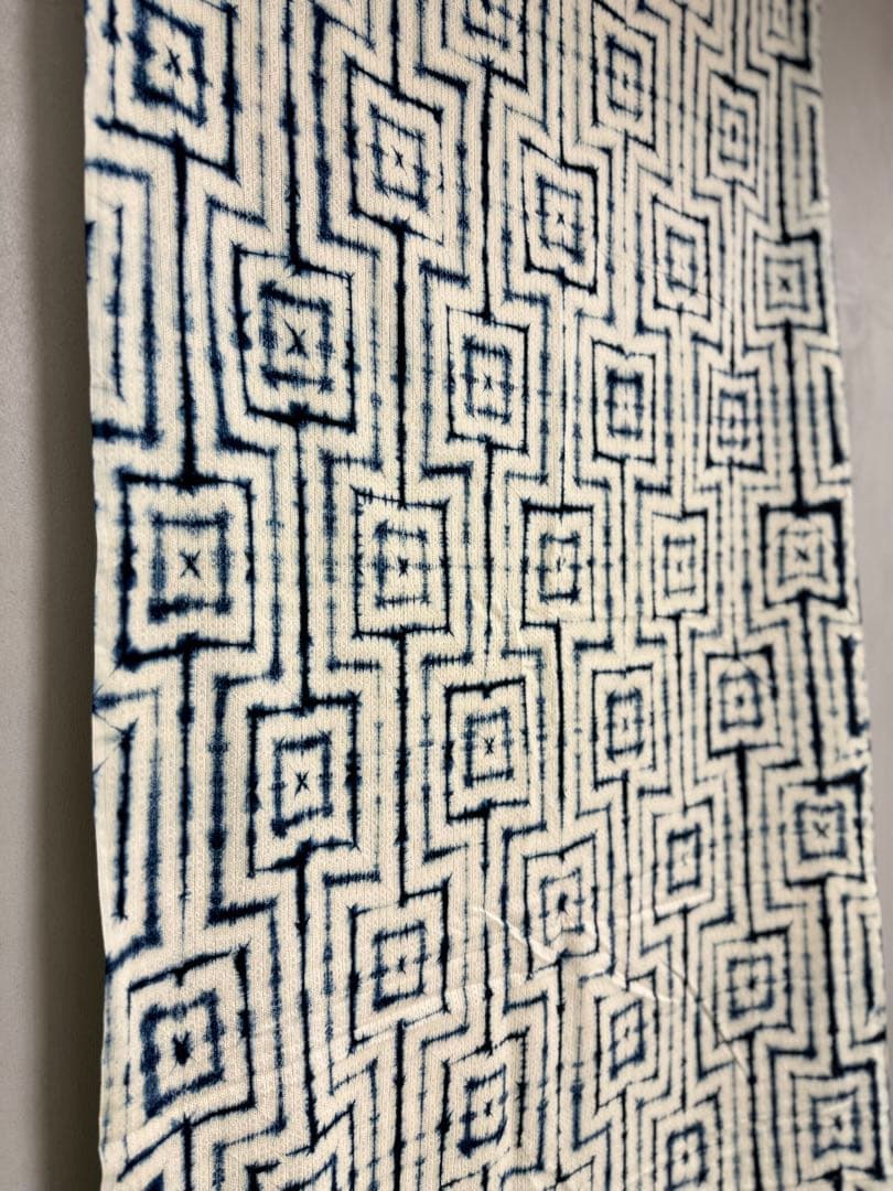 N 「片野絞り」民藝 藍染絞り職人 片野かほり 藍染絞り布 国展 有松絞り