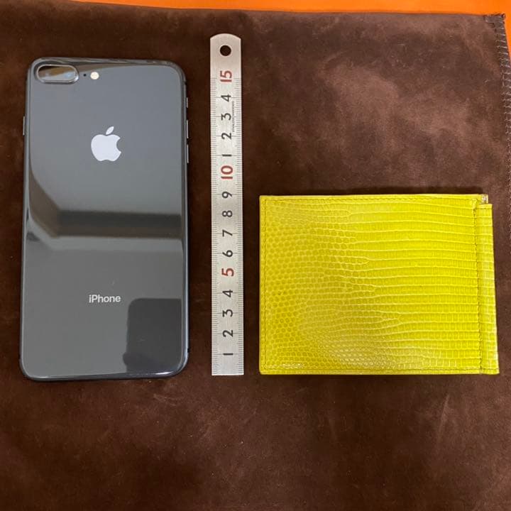 超希少 本革 マネークリップ イエロー プレゼント