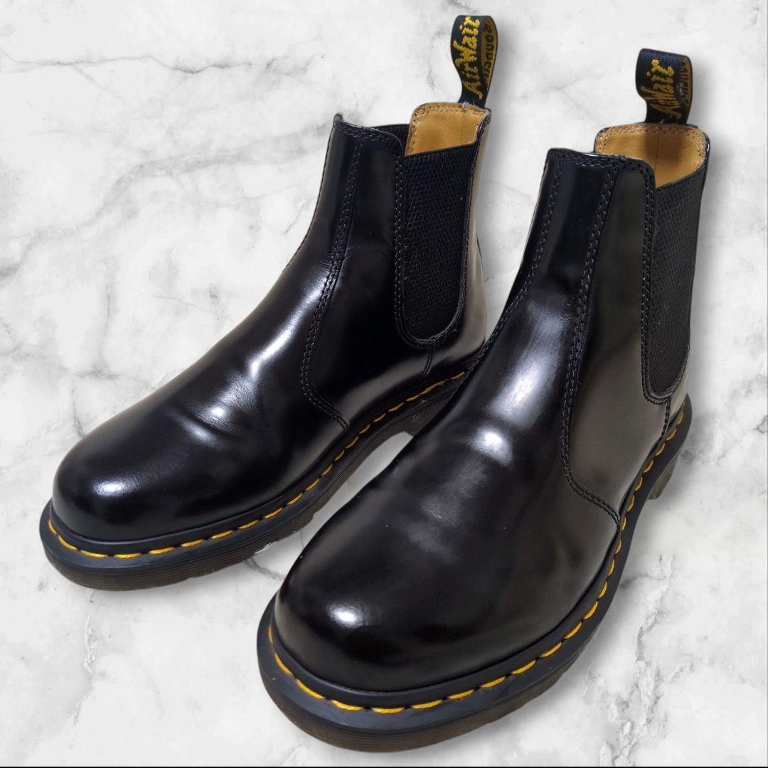 美品✨ドクターマーチン チェルシーブーツ 2976YS 黒 24 サイドゴア