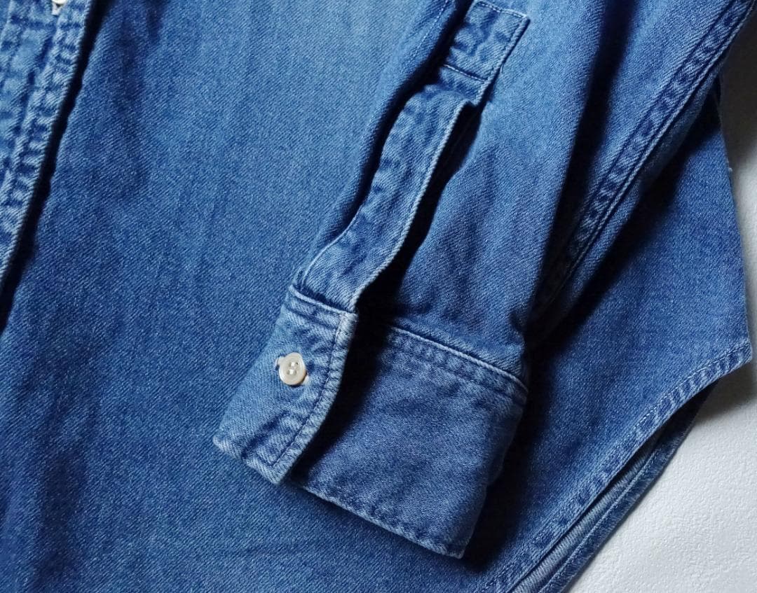 2024 美品ジャーナルスタンダードレサージュ☆8oz デニムシャツ F ブルー
