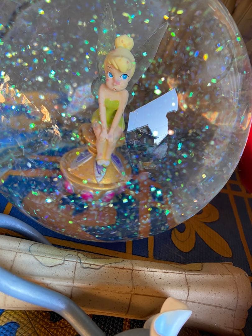 フック船長とティンカーベル　スノーグローブ　オルゴール　ピーターパン ディズニー