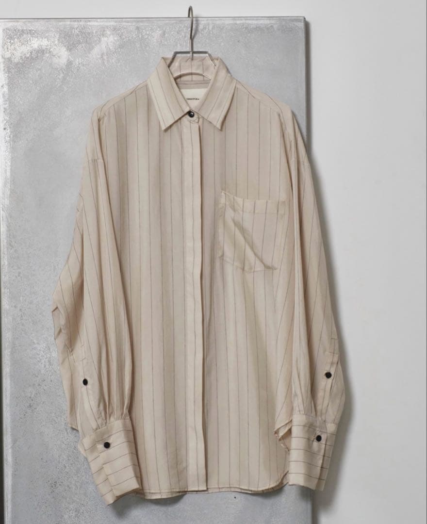 トップス todayful Stripe silky shirts