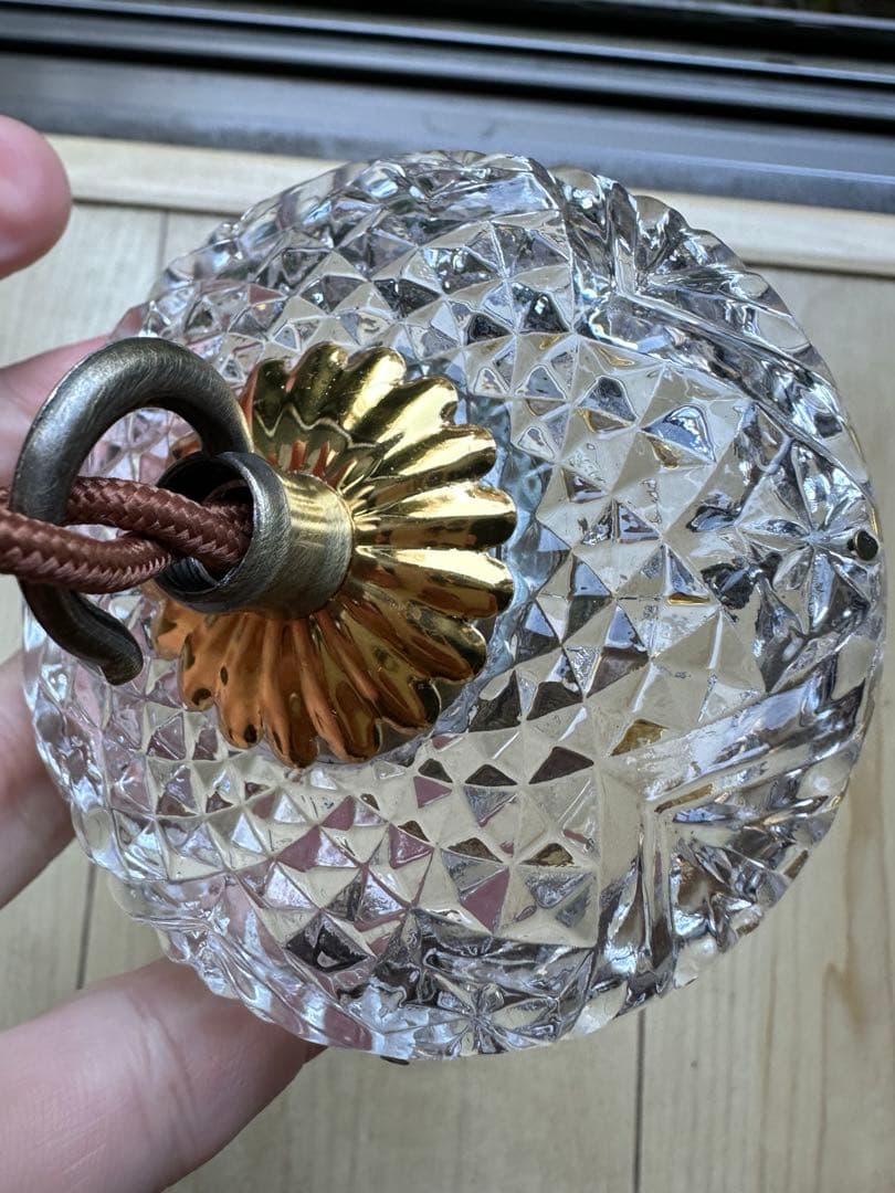 フランス アンティーク スノーフレークとアイシクルドロップの冬ミニシャンデリア＊