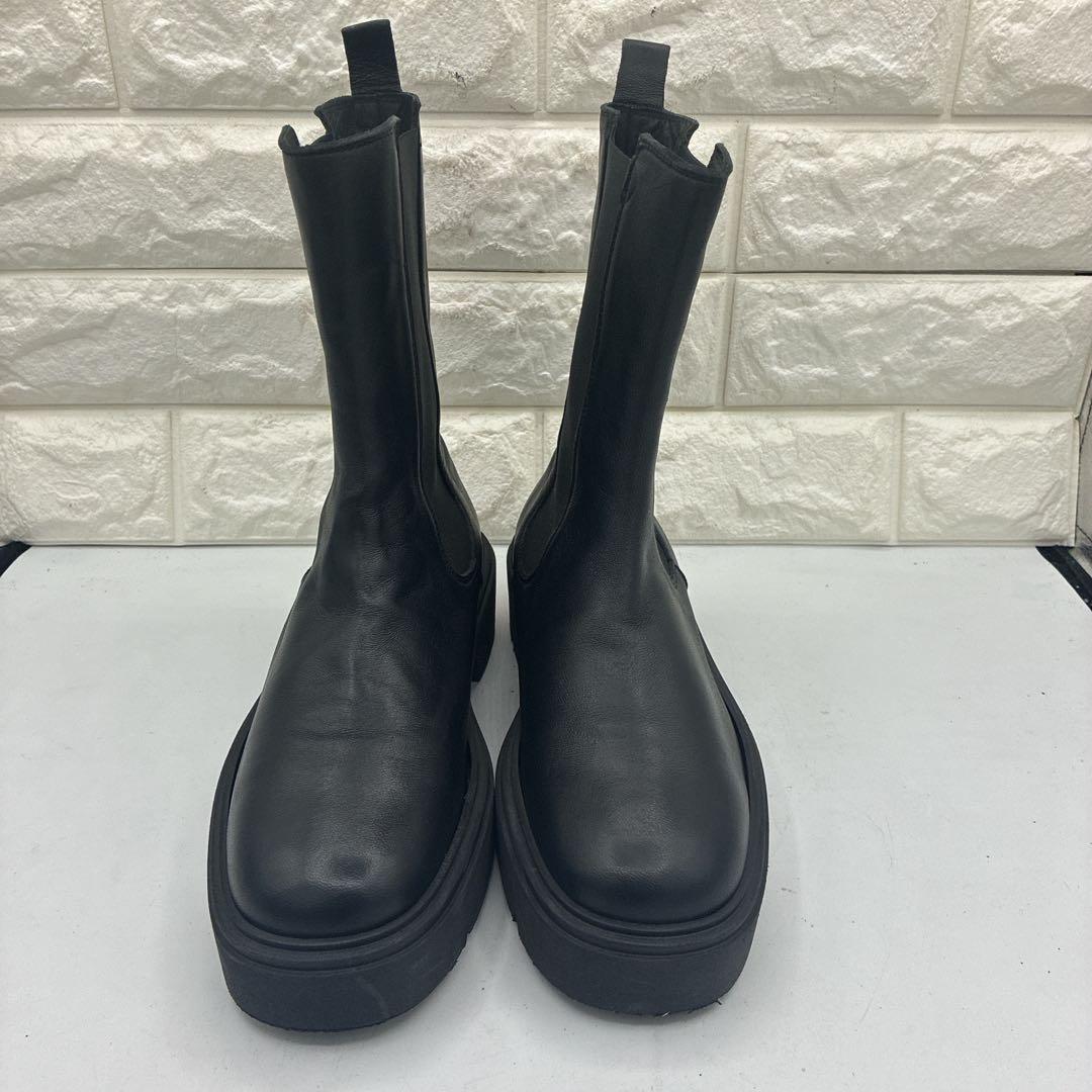【美品】コルソローマ サイドゴアブーツ 38 チェルシー トラックソール 黒