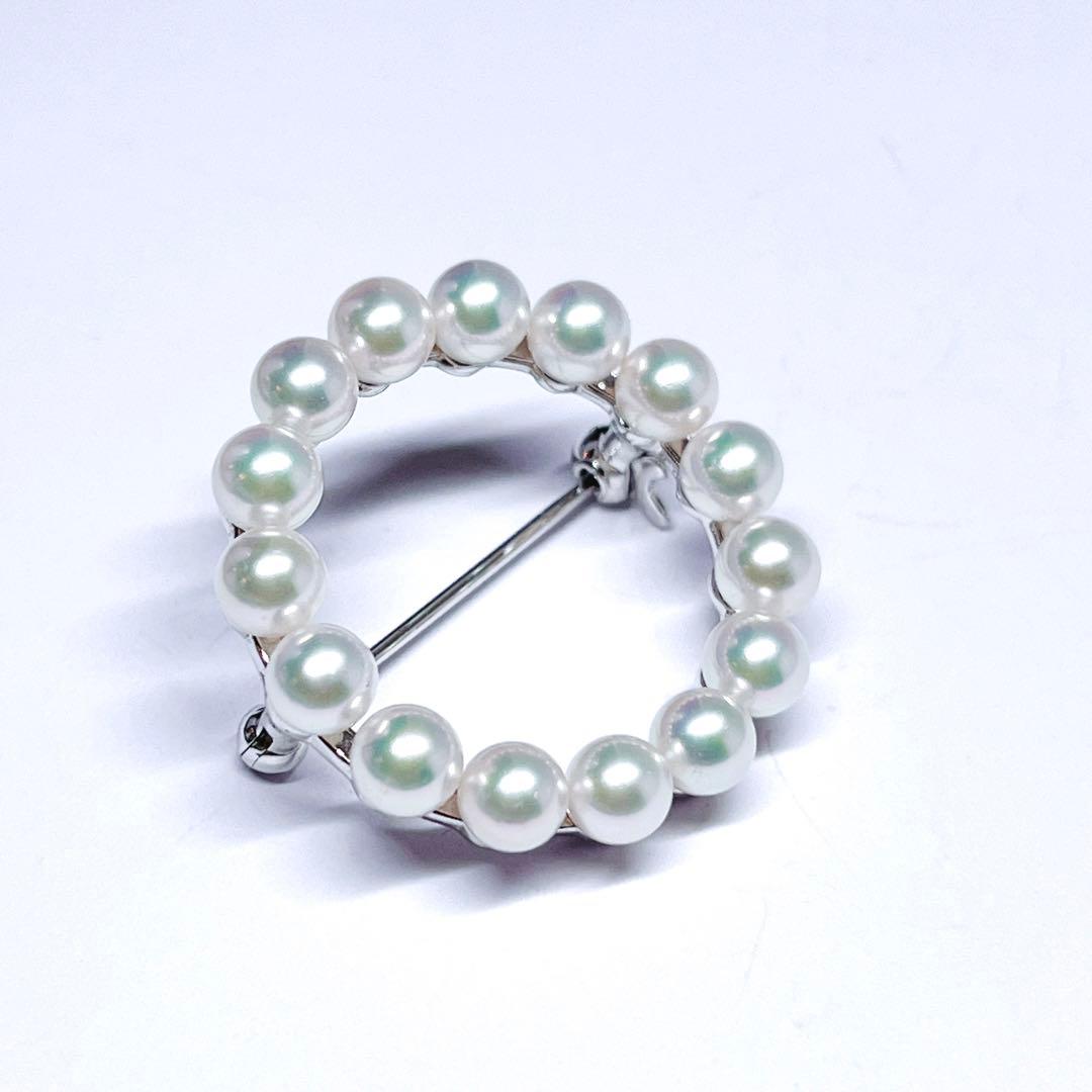 【現行完売品・未使用品級】✨ミキモト パール　ブローチ　サークル