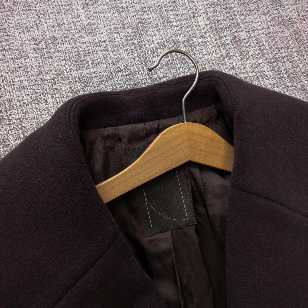 ノーブル　カシミヤ混　MTRビッグカラーPコート　ブラウン　着用感のない美品