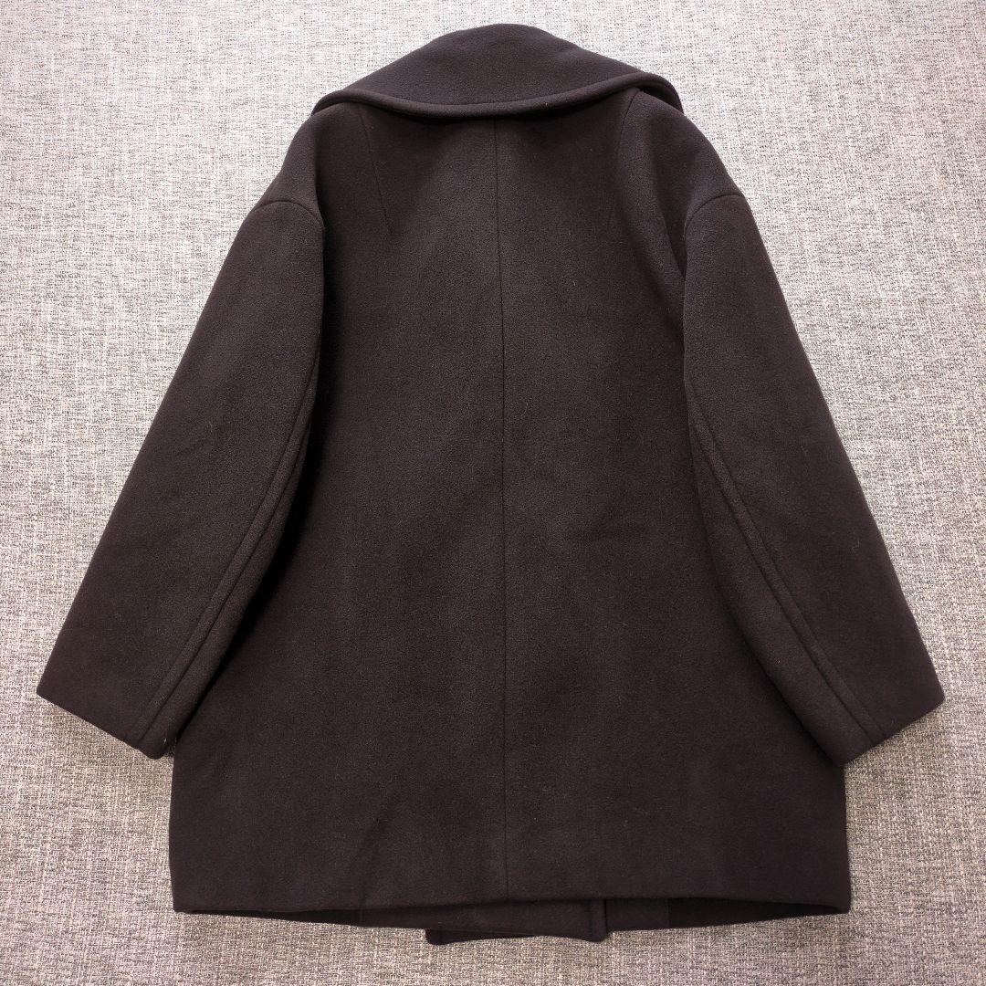 ノーブル　カシミヤ混　MTRビッグカラーPコート　ブラウン　着用感のない美品