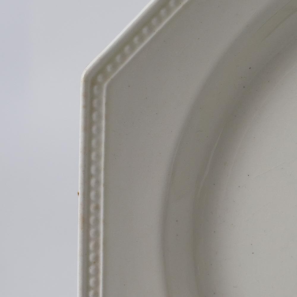 T　希少・フランスアンティーク 八角形×パール装飾のオクトゴナルプレート