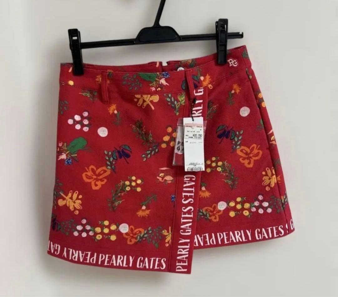 パーリーゲイツ　PEARLY GATES　ビオ花柄 ストレッチカルゼ スカート