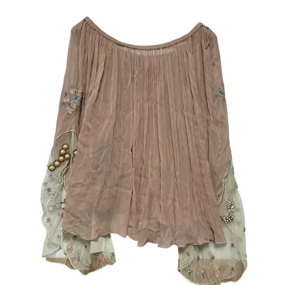 [新品未使用]snidel スナイデル レース フリル ブラウス ピンク F