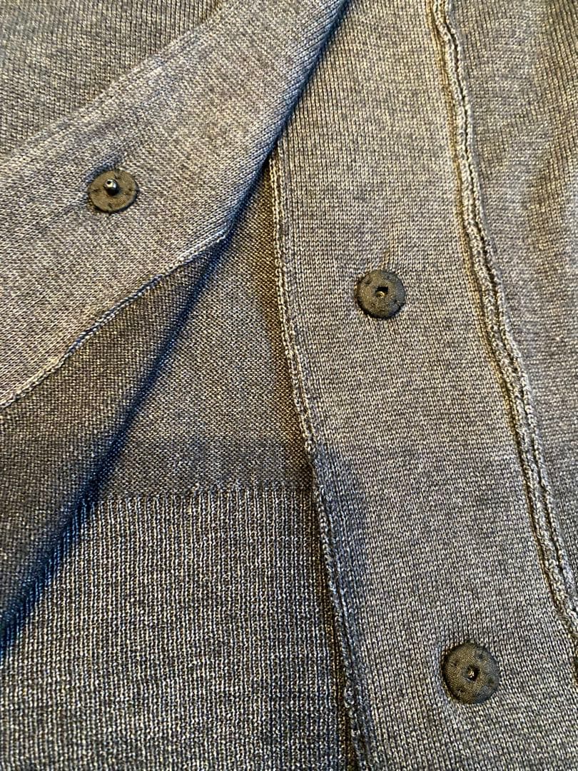 PRADA グレー リボン付きカーディガン