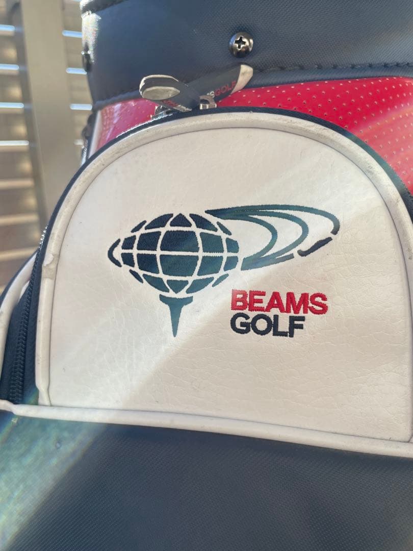 期間限定値下げ！BEAMS GOLF キャディバッグ ホワイト/レッド/ネイビー