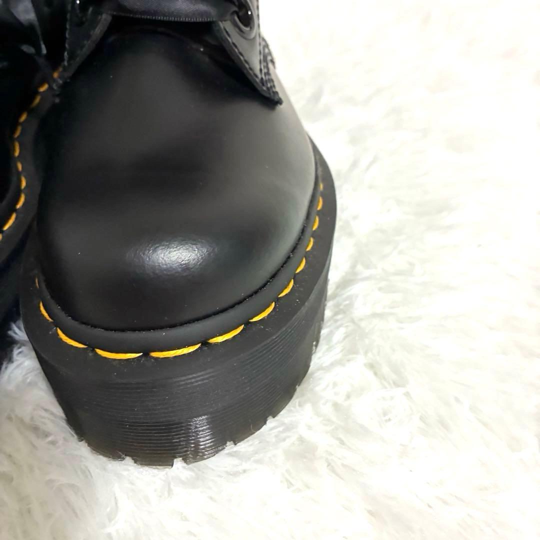Dr.Martens ドクターマーチン 6ホール リボン ブラック レザー 厚底