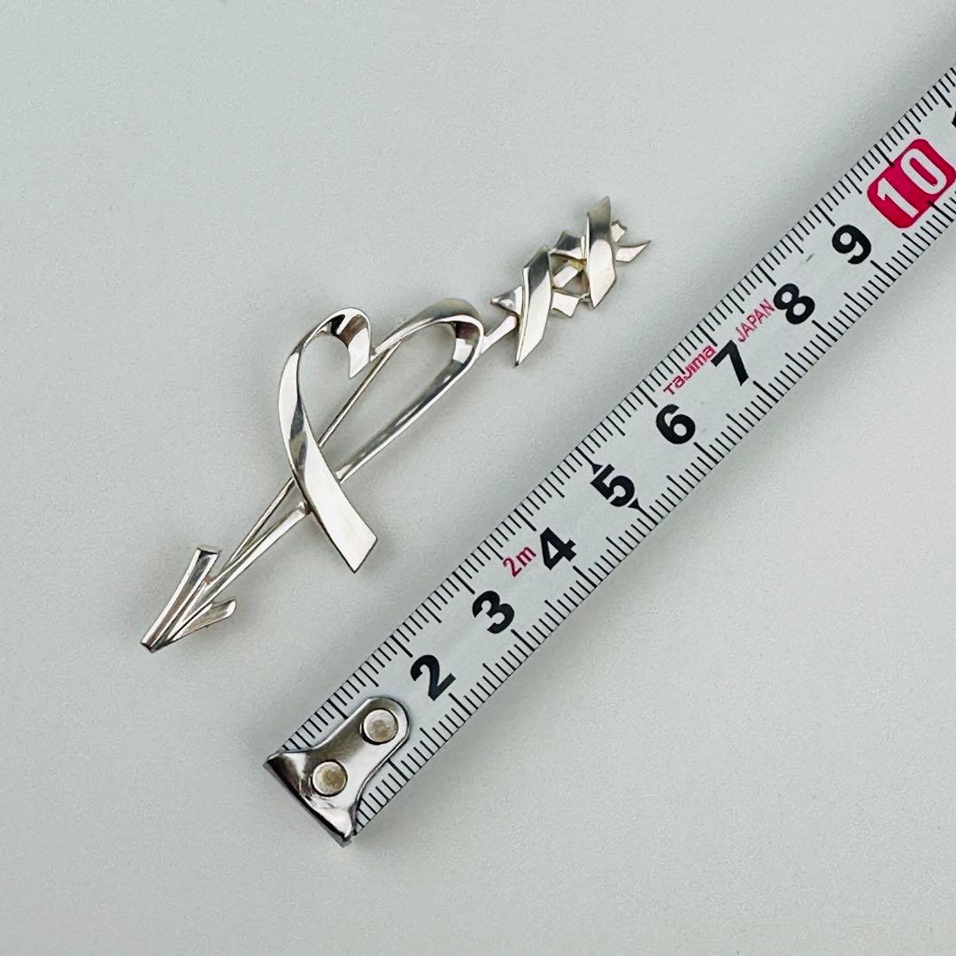 美品　ティファニー　ハートと矢のブローチ　ラヴィングハートアロー　シルバー925