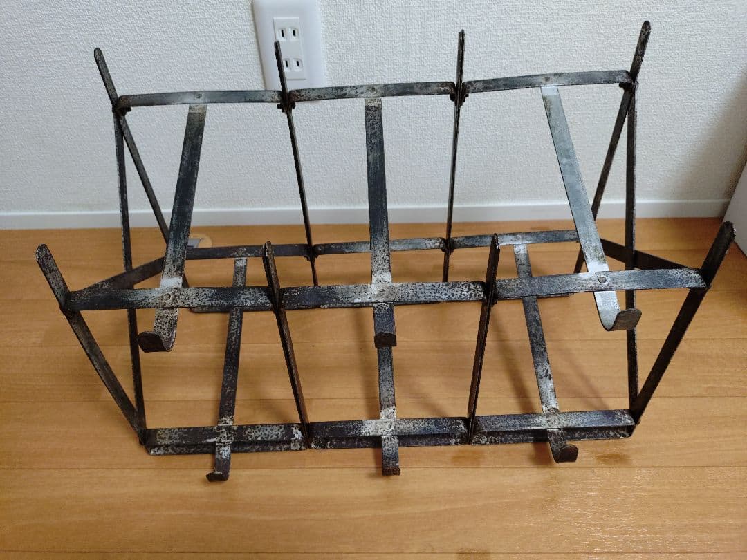 昭和レトロ　ガラス瓶お菓子入れ　小物入れ　アンティーク　ビンテージ　架台付　レア