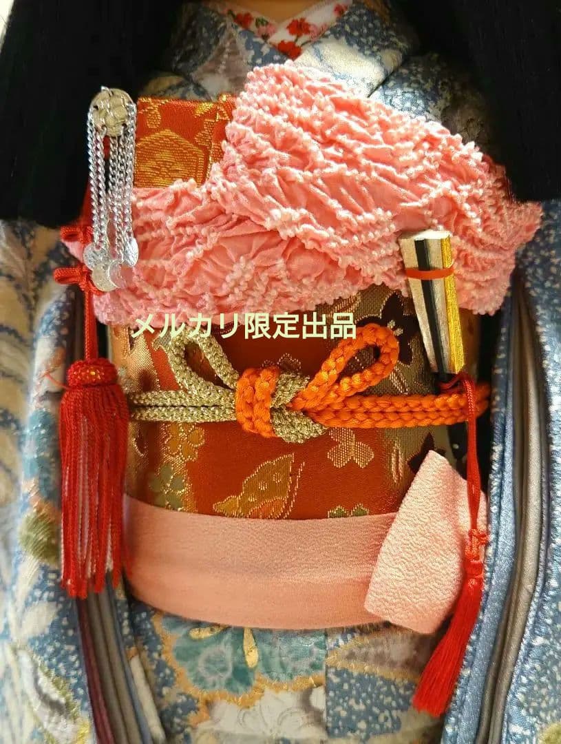 【美品】市松人形 辻が花 公司作 正絹 メルカリ限定出品★