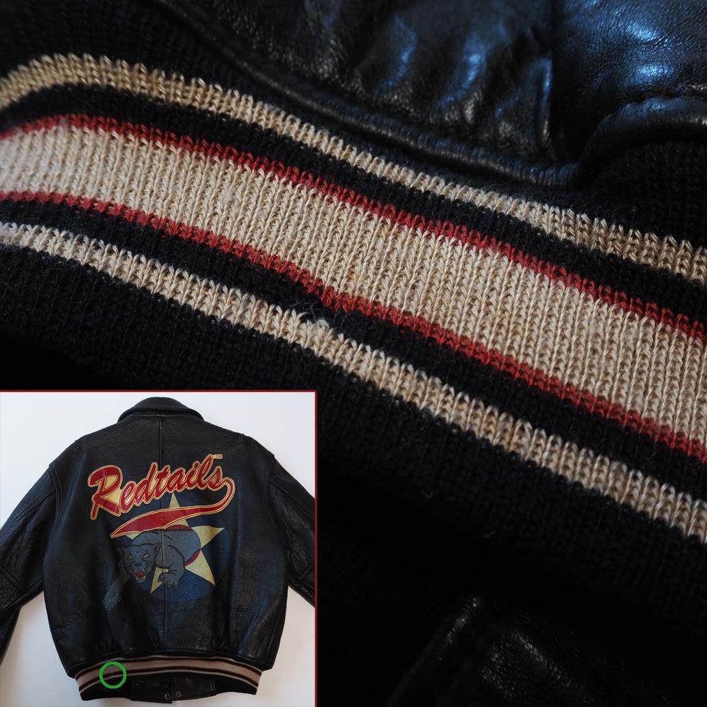 AVIREX 襟付き ショート丈 短丈 オールレザースタジャン 茶芯 本革