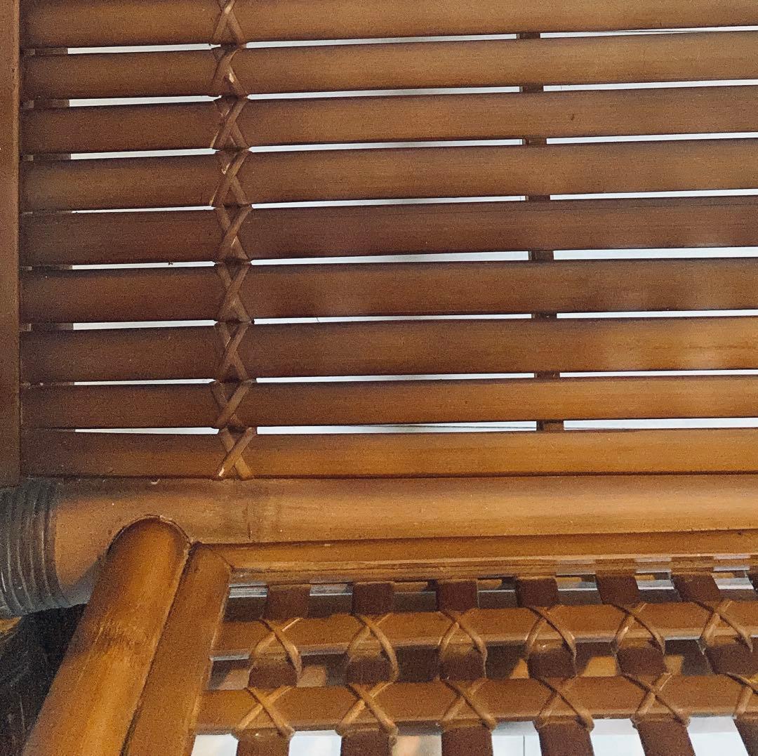 〈希少〉バンブー 竹製 ラタン チェア アンティーク 民族　民族雑貨