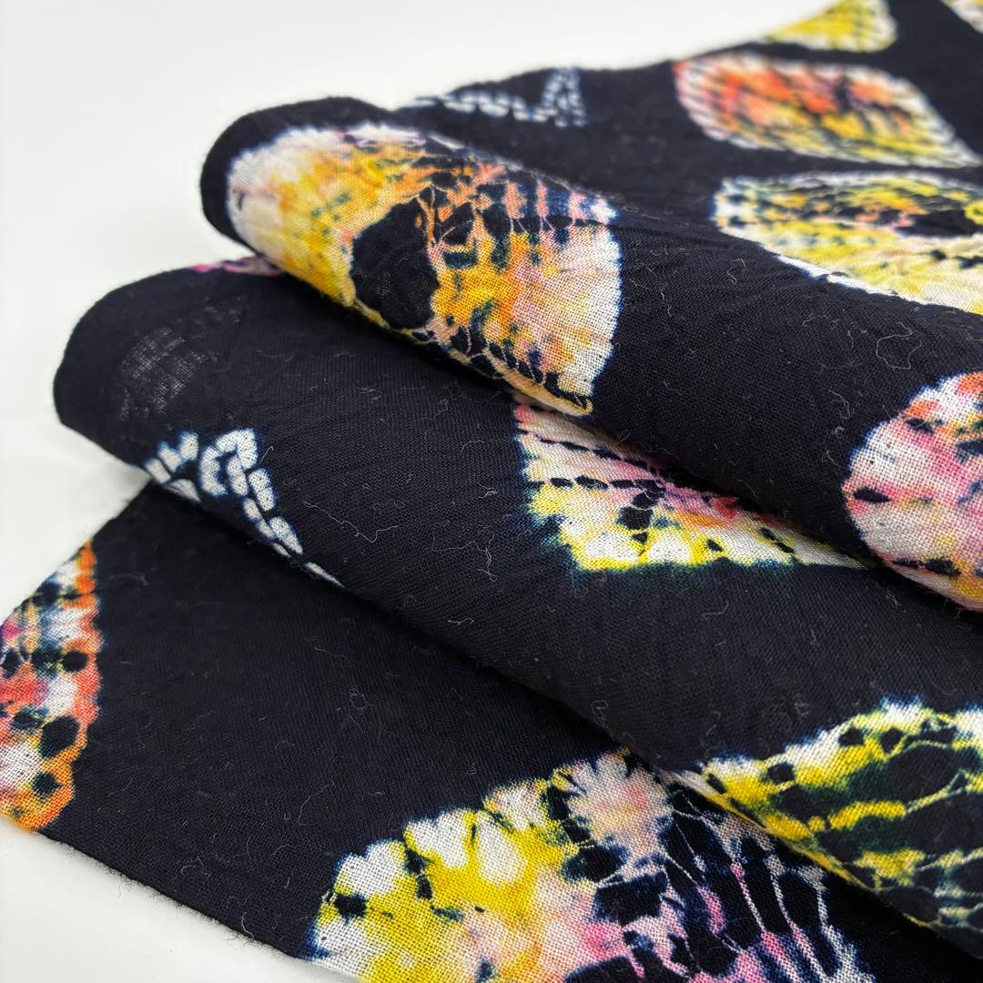 桜*中様 着物 有松絞り 浴衣 木綿 素敵なデザイン 藍染め U-7329