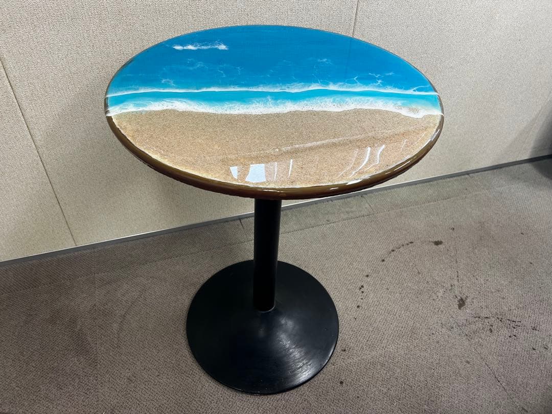 オーシャンレジンテーブル　カウンターテーブル　海 ④