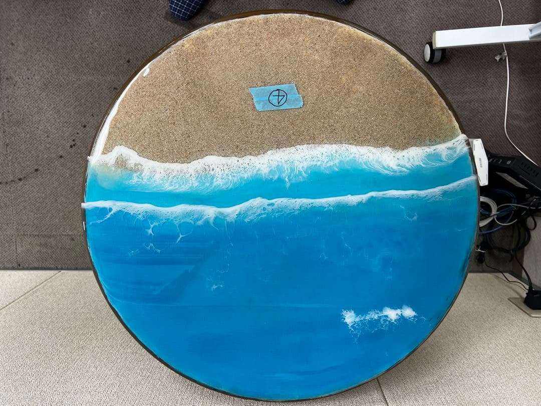 オーシャンレジンテーブル　カウンターテーブル　海 ④