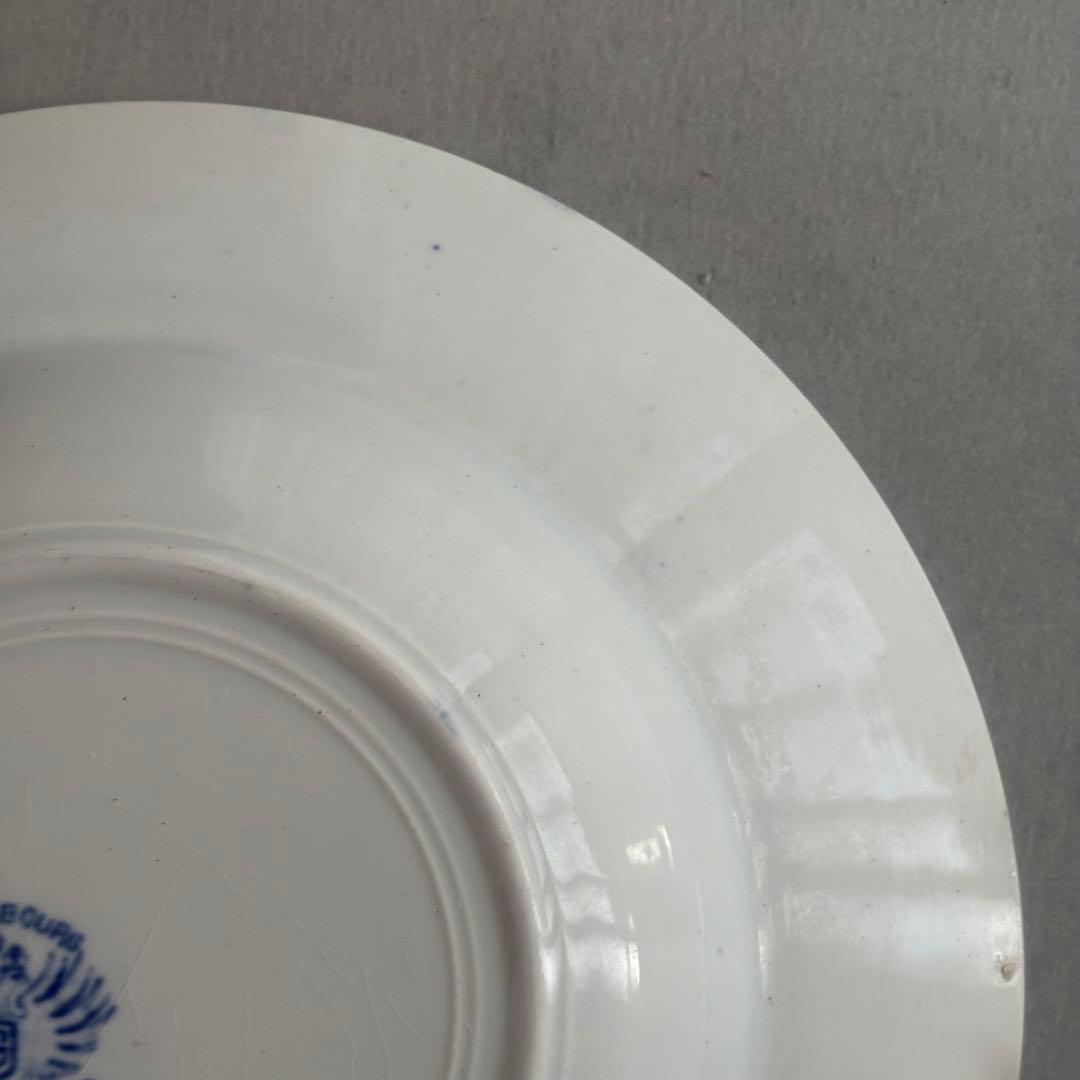 フランスアンティーク リュネヴィル ブルーの紋章 スーププレートB