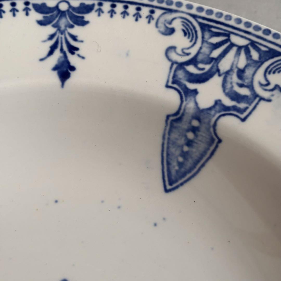 フランスアンティーク リュネヴィル ブルーの紋章 スーププレートB