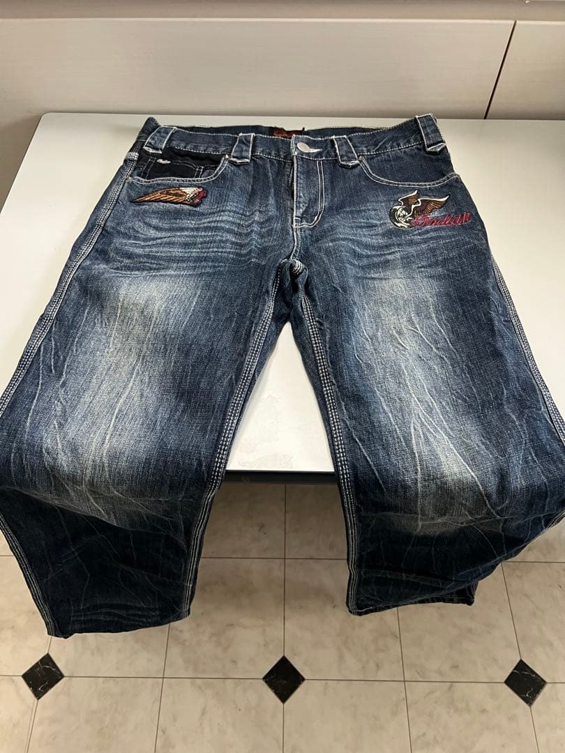 Indian Motocycle 刺繍　デニム