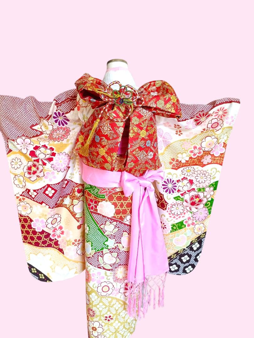 式部浪漫☆新品刺繍入着物☆作り帯フルセット