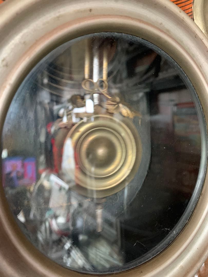 アンティーク時計　ダルマ型　振り子時計　ゼンマイ式　稼動品　当時物　ボンボン時計