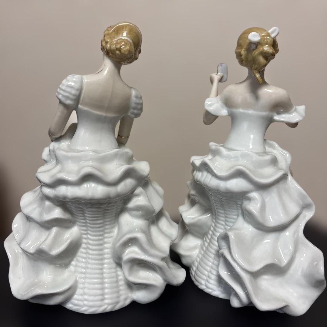 ドイツWallendorfウォーレンドルフ★バレリーナ人形置物陶器像2体セット
