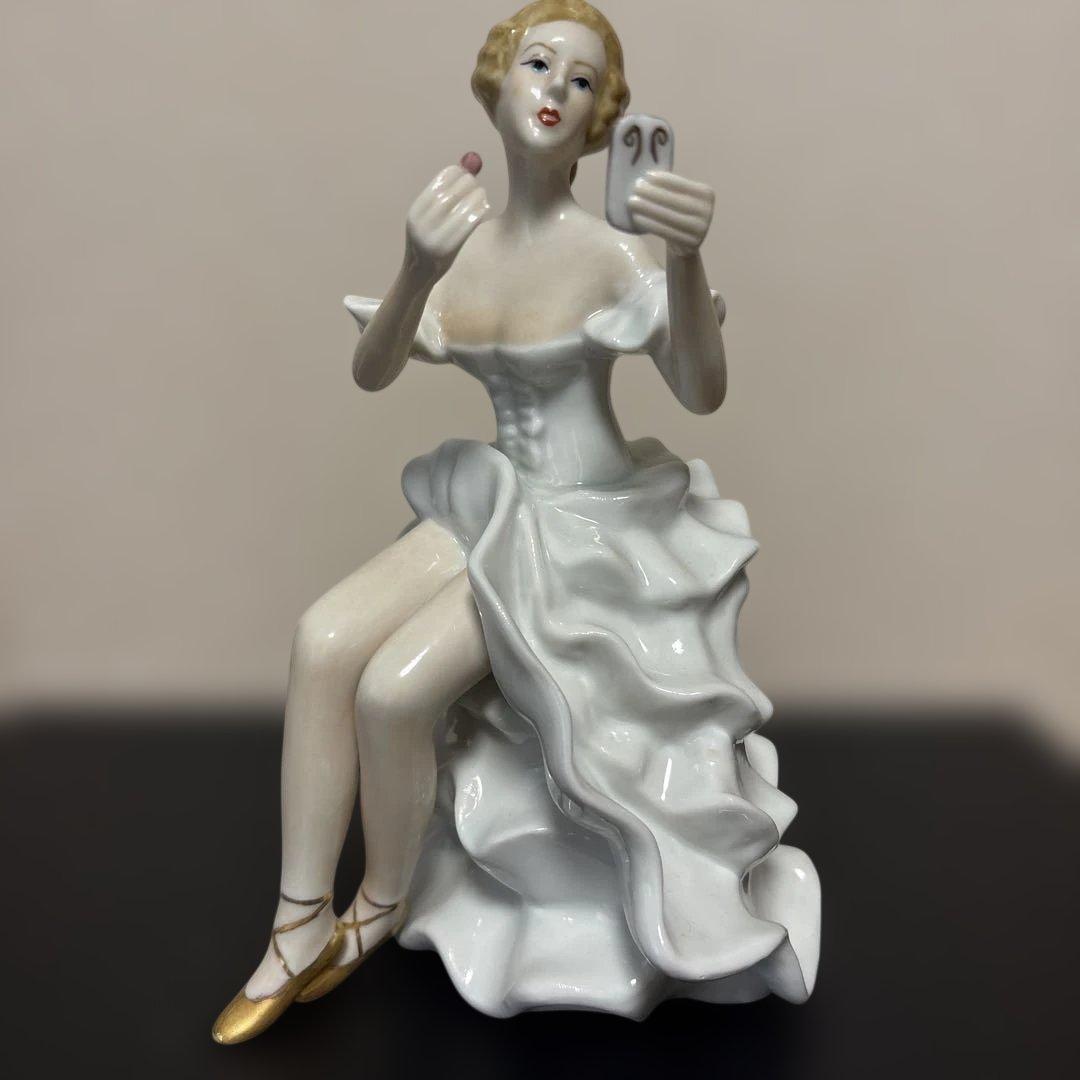 ドイツWallendorfウォーレンドルフ★バレリーナ人形置物陶器像2体セット