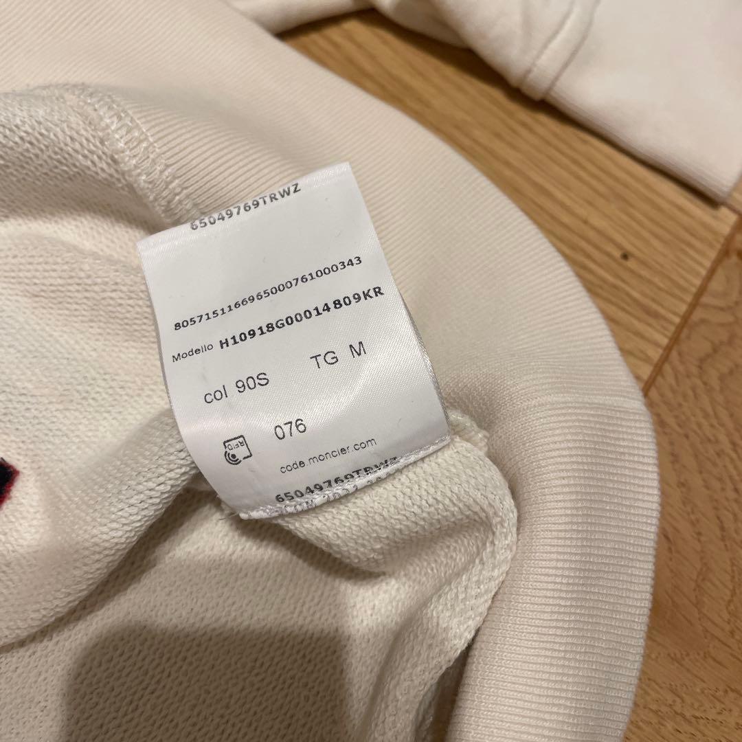 MONCLER ホワイト グラフィックトレーナー