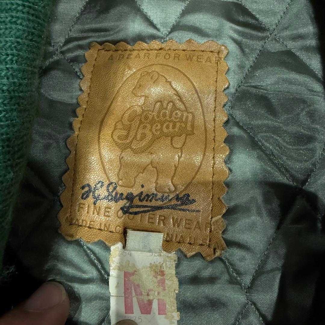 80's 90's Golden Bear スタジャン レザー　usa製